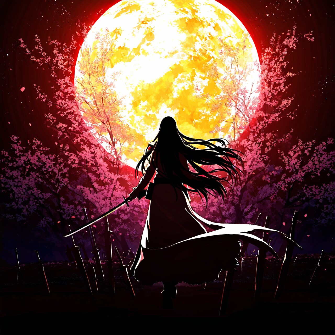 見下ろす月 | の人気AIイラスト・グラビア