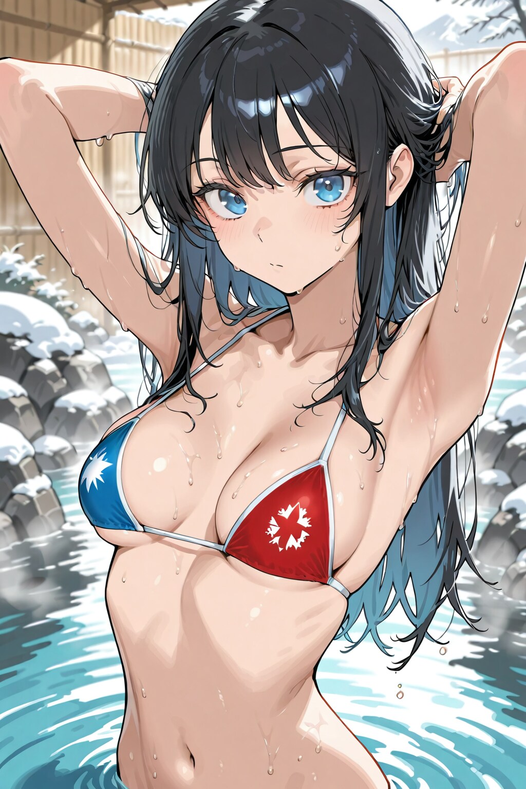 某共産主義国国旗風ビキニの葵さん