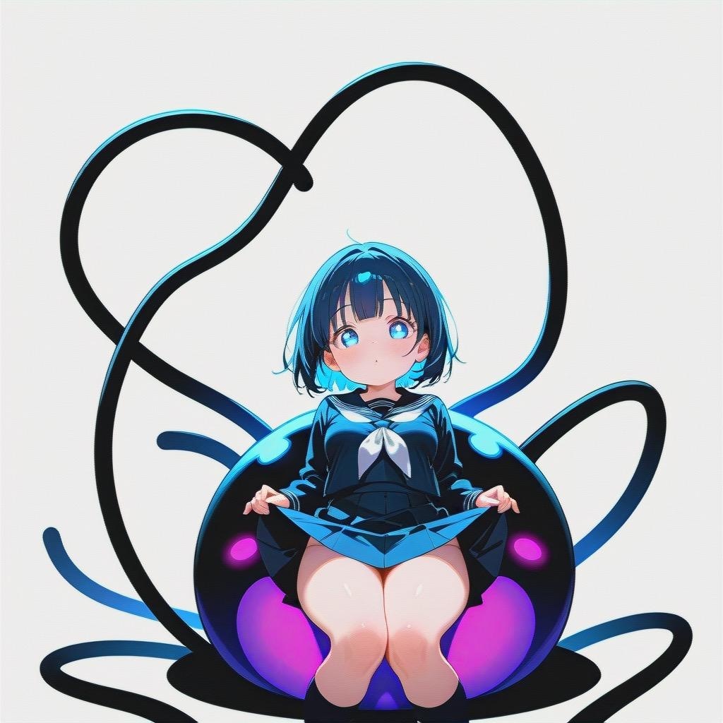 謎の触手と少女