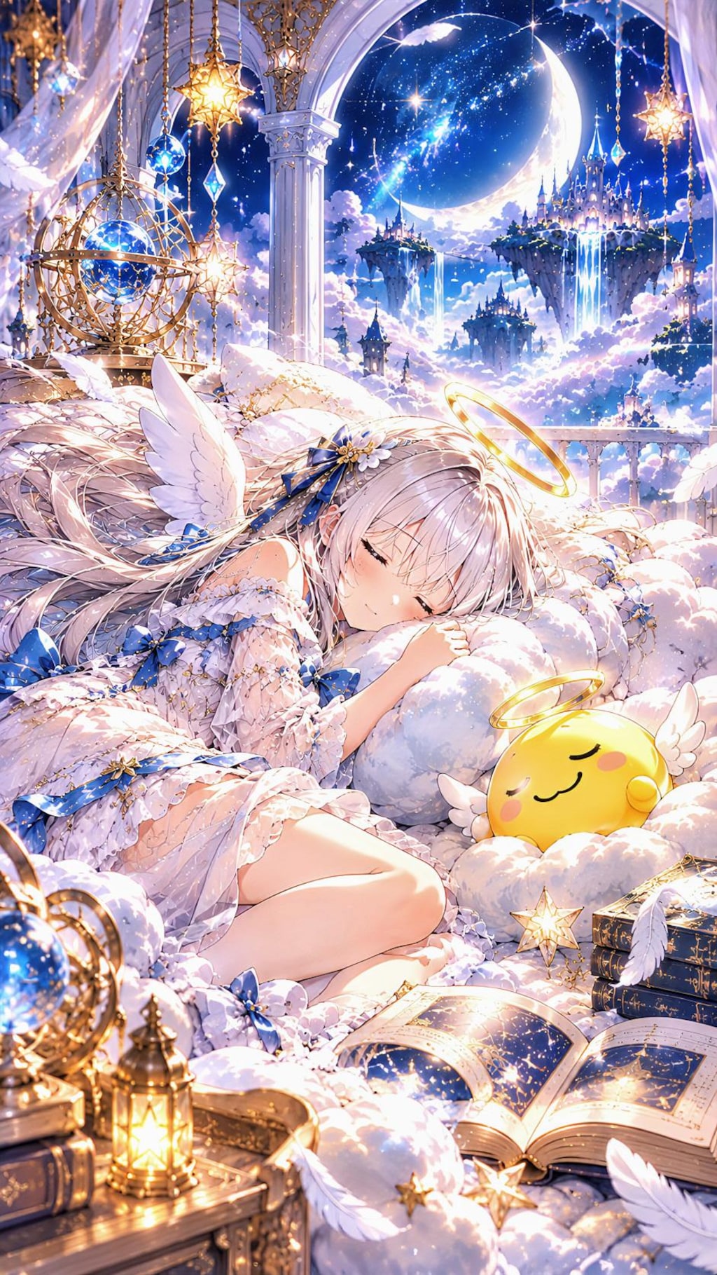 今日のルルエルちゃん　天界の寝室