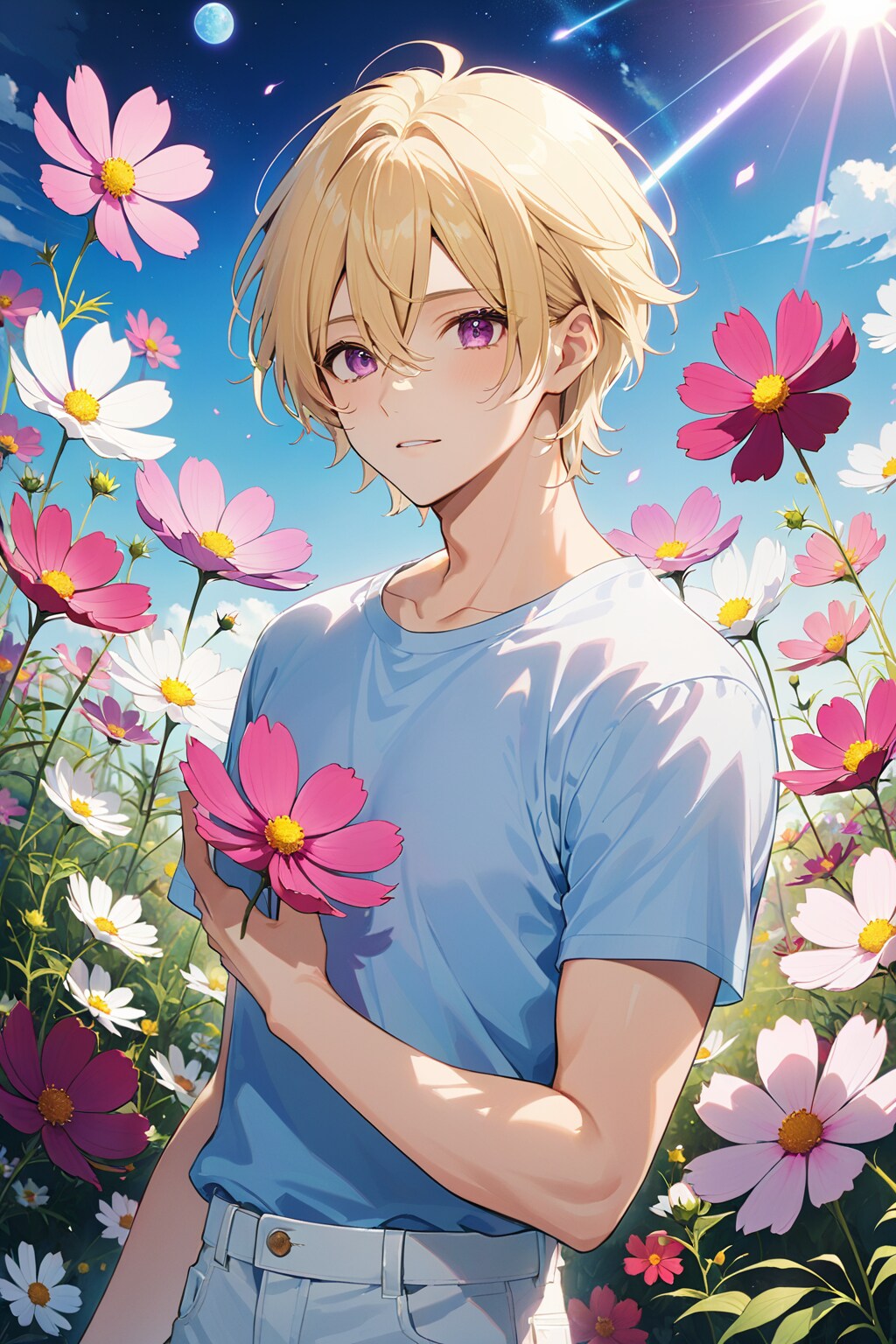 秋桜に囲まれて | の人気AIイラスト・グラビア