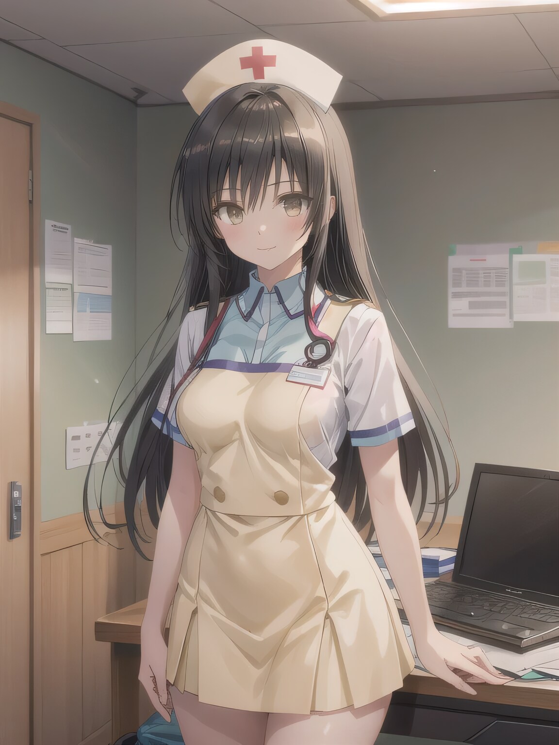 黒髪ロングで白衣の少女４ | の人気AIイラスト・グラビア