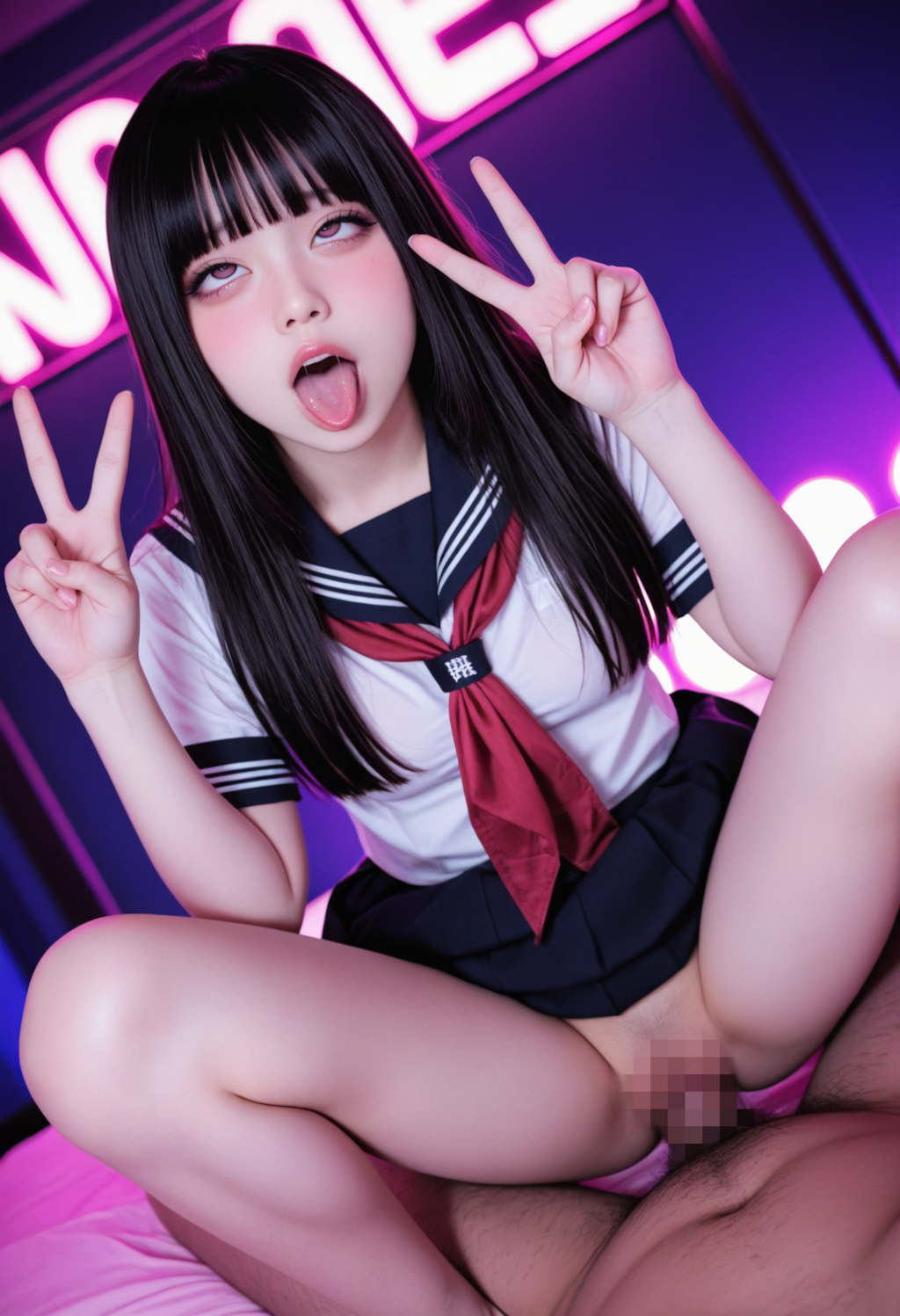 清楚ちゃんのアヘ顔ダブルピース✌