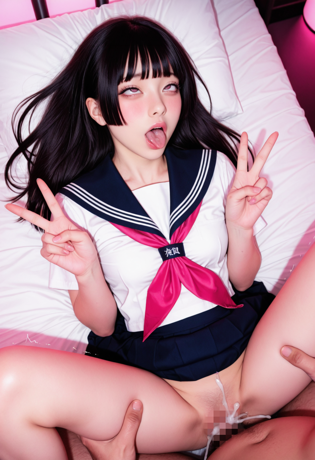 清楚ちゃんのアヘ顔ダブルピース✌