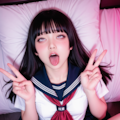 清楚ちゃんのアヘ顔ダブルピース✌ 8枚目