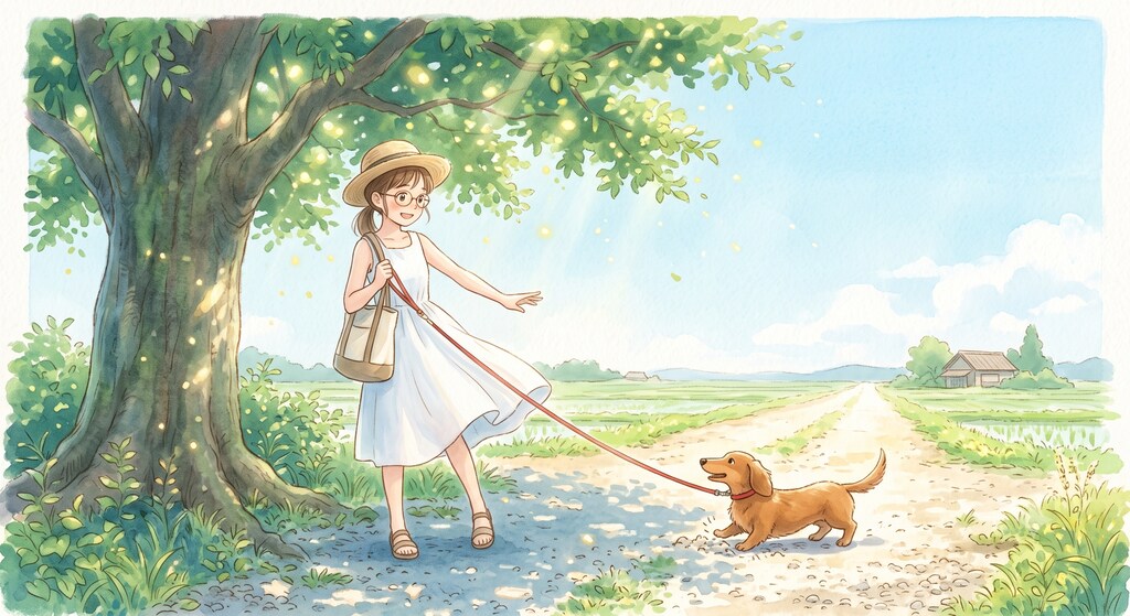 ひかげの攻防　★印象派系イラスト（AI併用作品）★