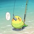 釣りする喋るインコ 12枚目