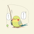 釣りする喋るインコ 5枚目
