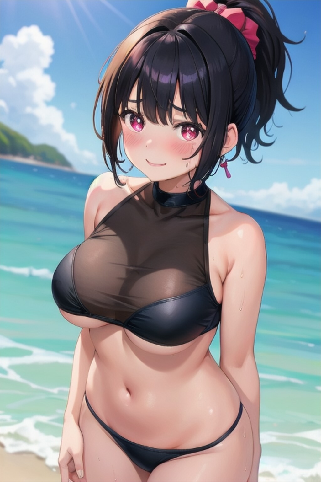 ショートポニテちゃん(海の日)