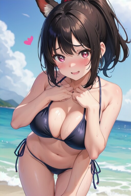 ショートポニテちゃん(海の日)