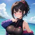 ショートポニテちゃん(海の日) 8枚目