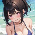 ショートポニテちゃん(海の日) 4枚目
