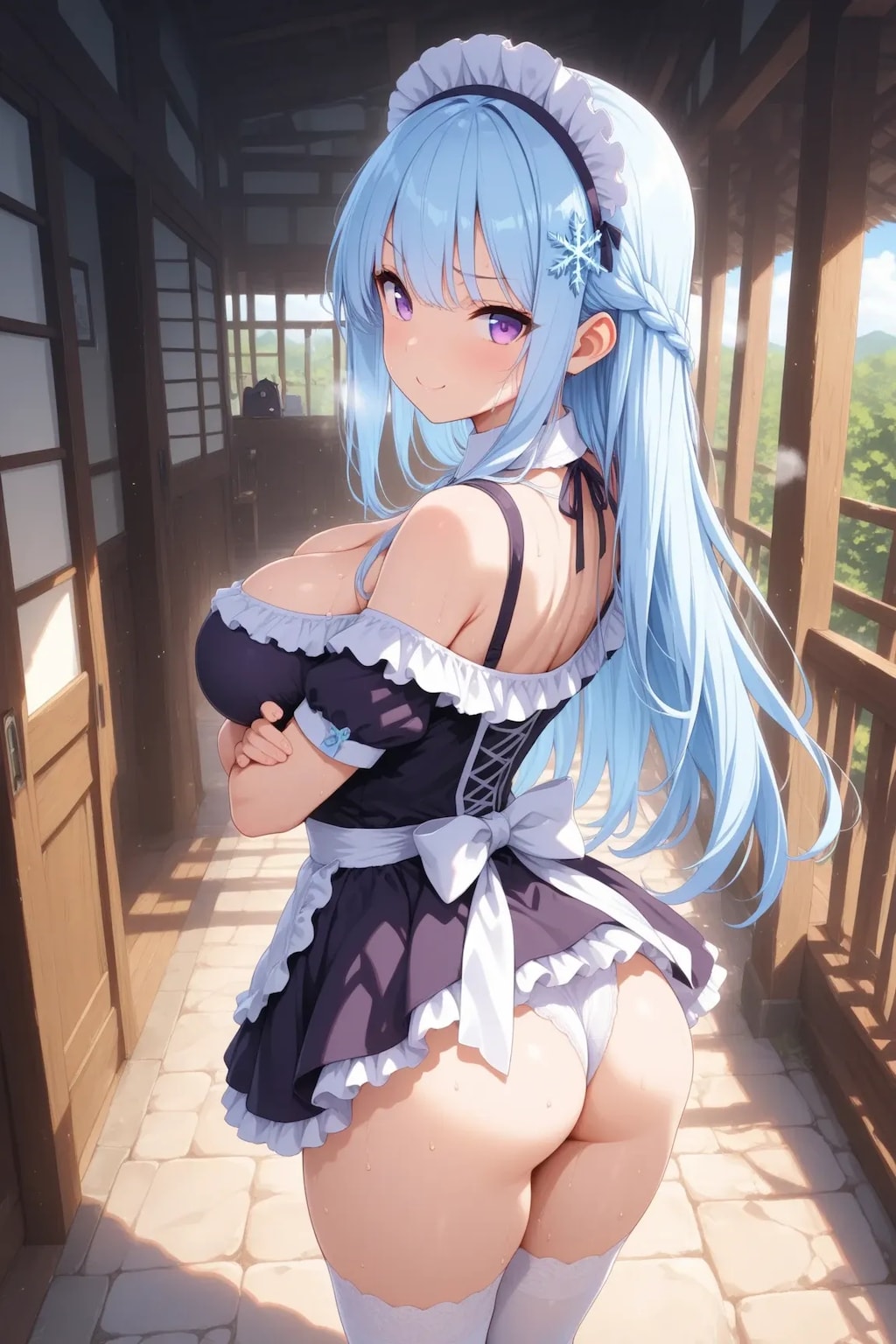 絶対領域だけでいいの？パンツも見せてあげる💓