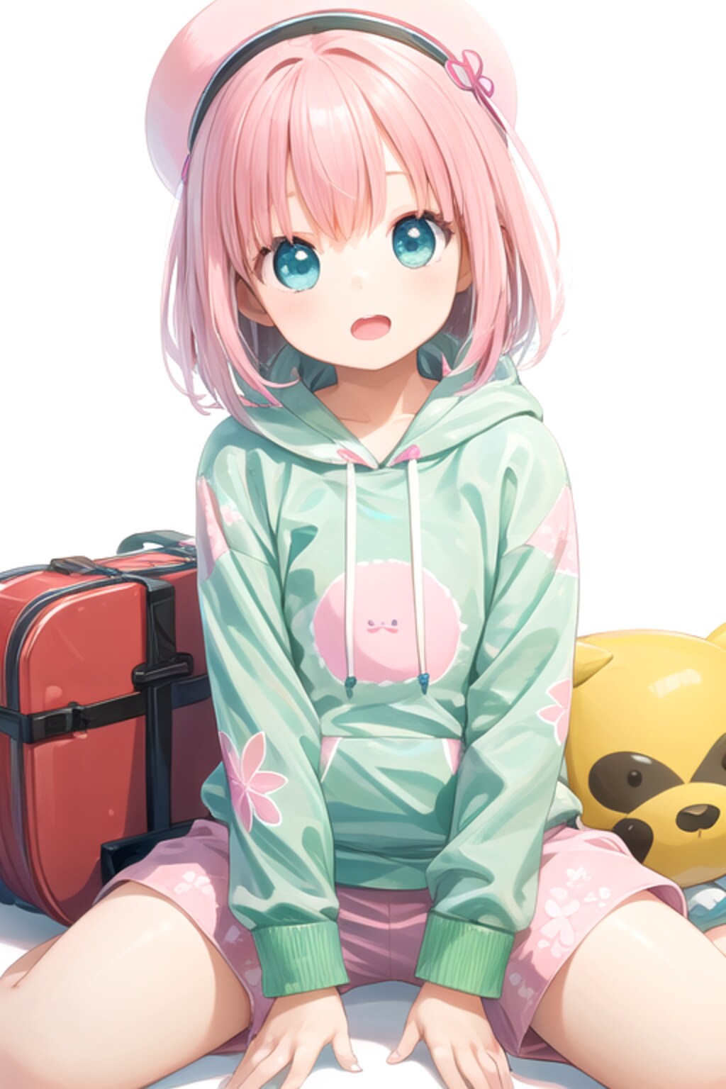 パーカーコーデな少女