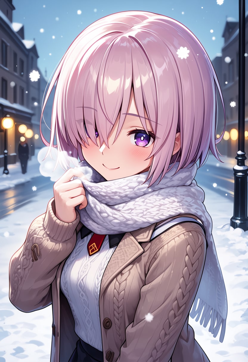 雪降る街の帰り道 | の人気AIイラスト・グラビア