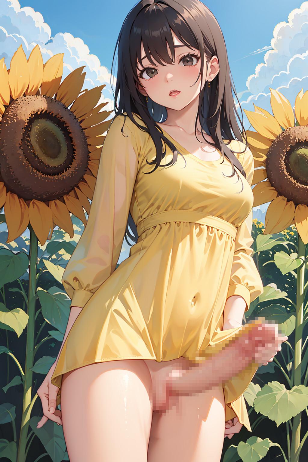 真夏のひまわり