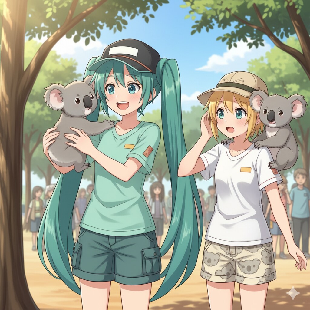 ミクさんリンさん オーストラリア旅行に来ました