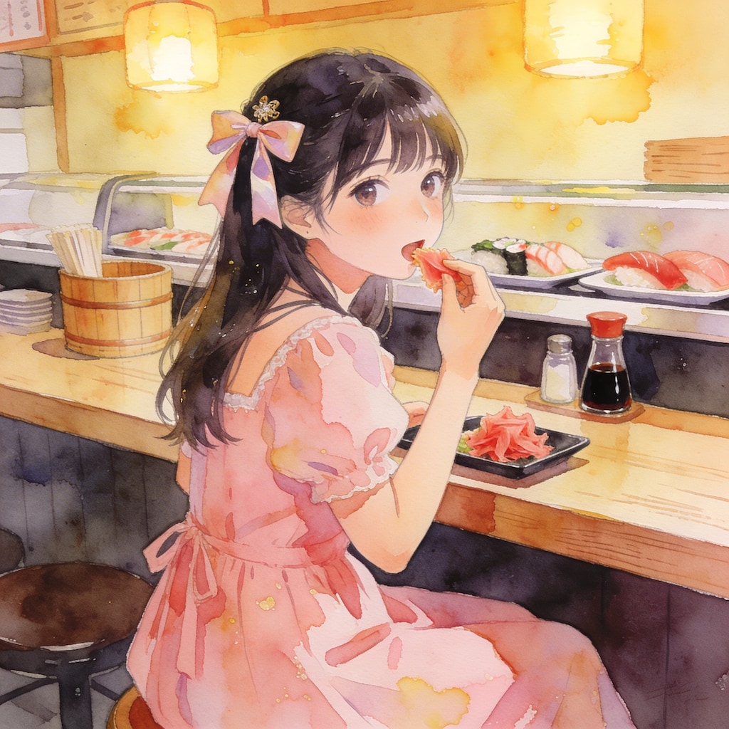 寿司屋でガーリー