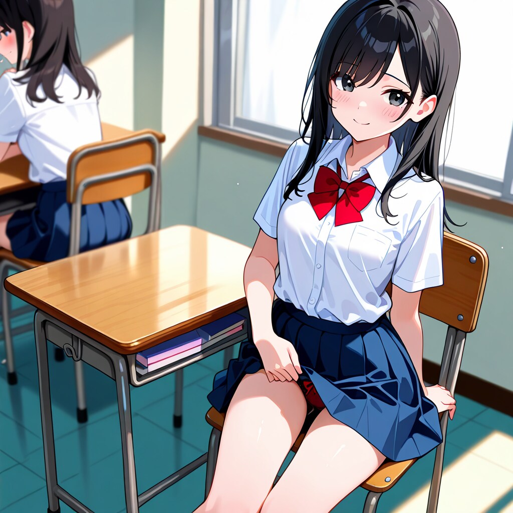 教室で下着を見せてくる子