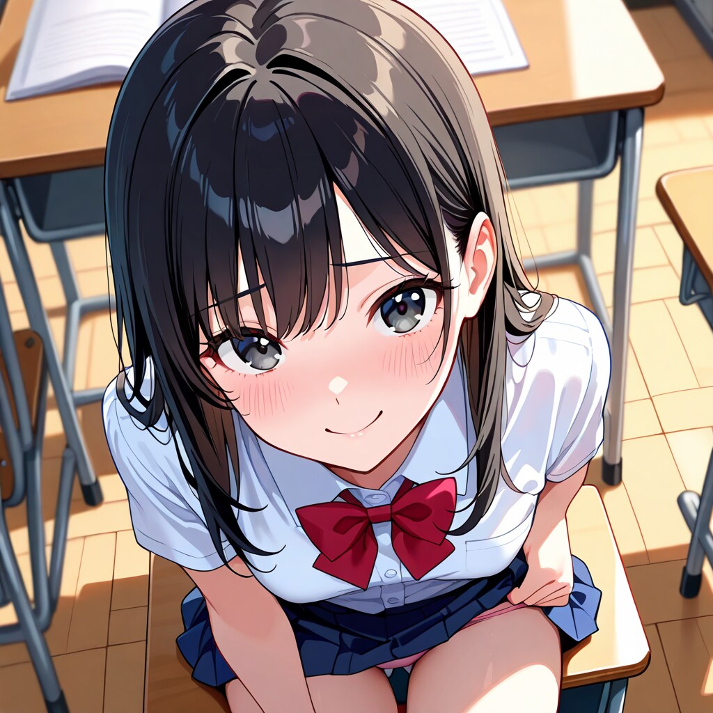 教室で下着を見せてくる子