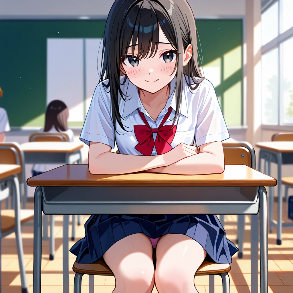教室で下着を見せてくる子
