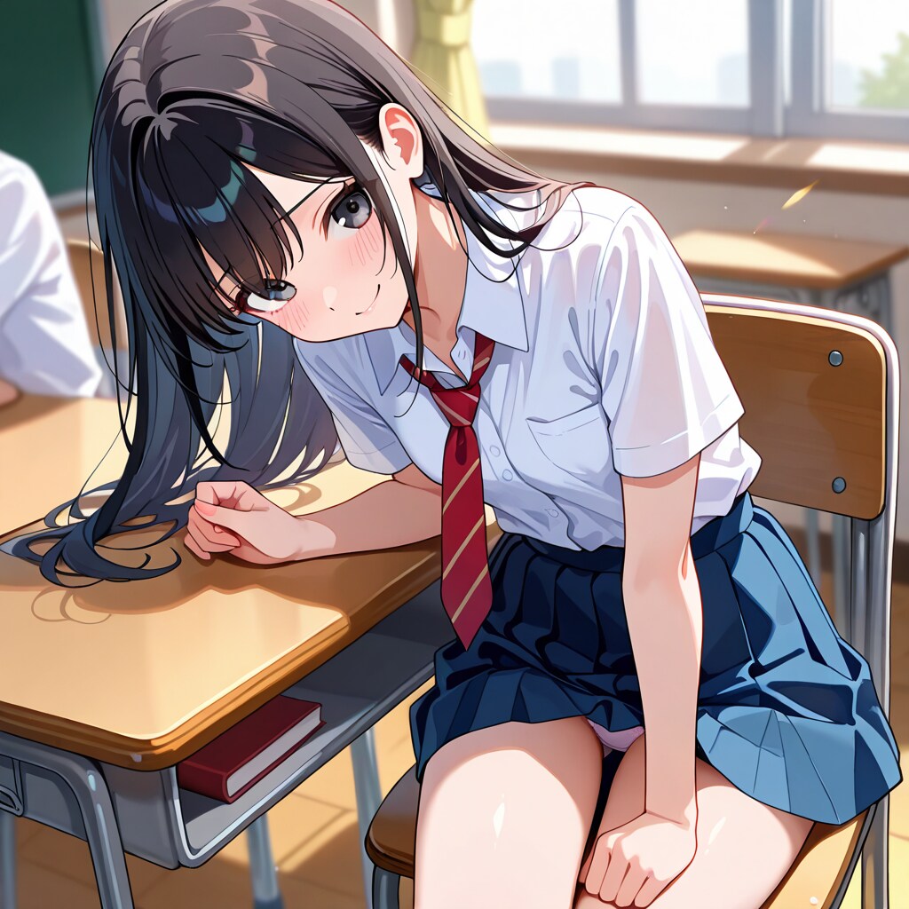 教室で下着を見せてくる子