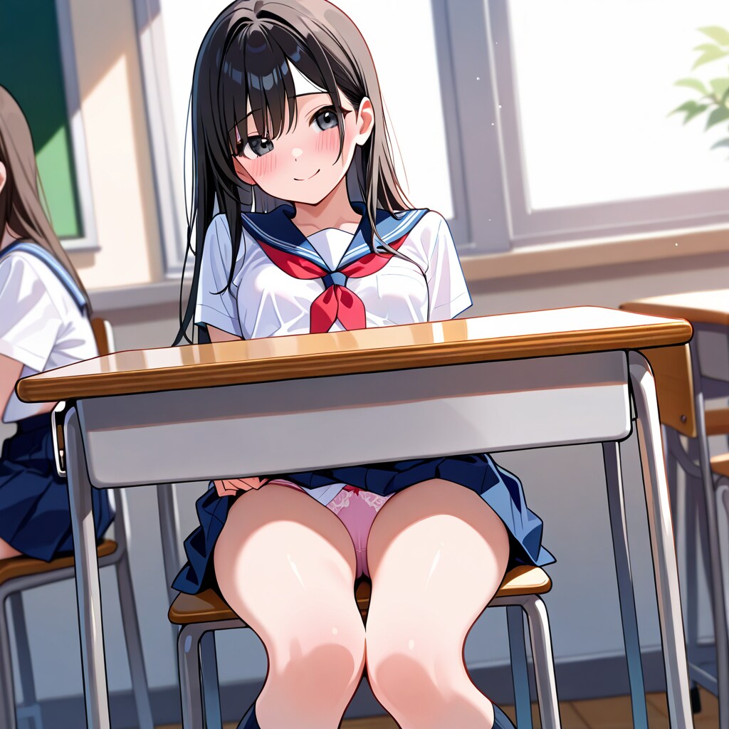 教室で下着を見せてくる子