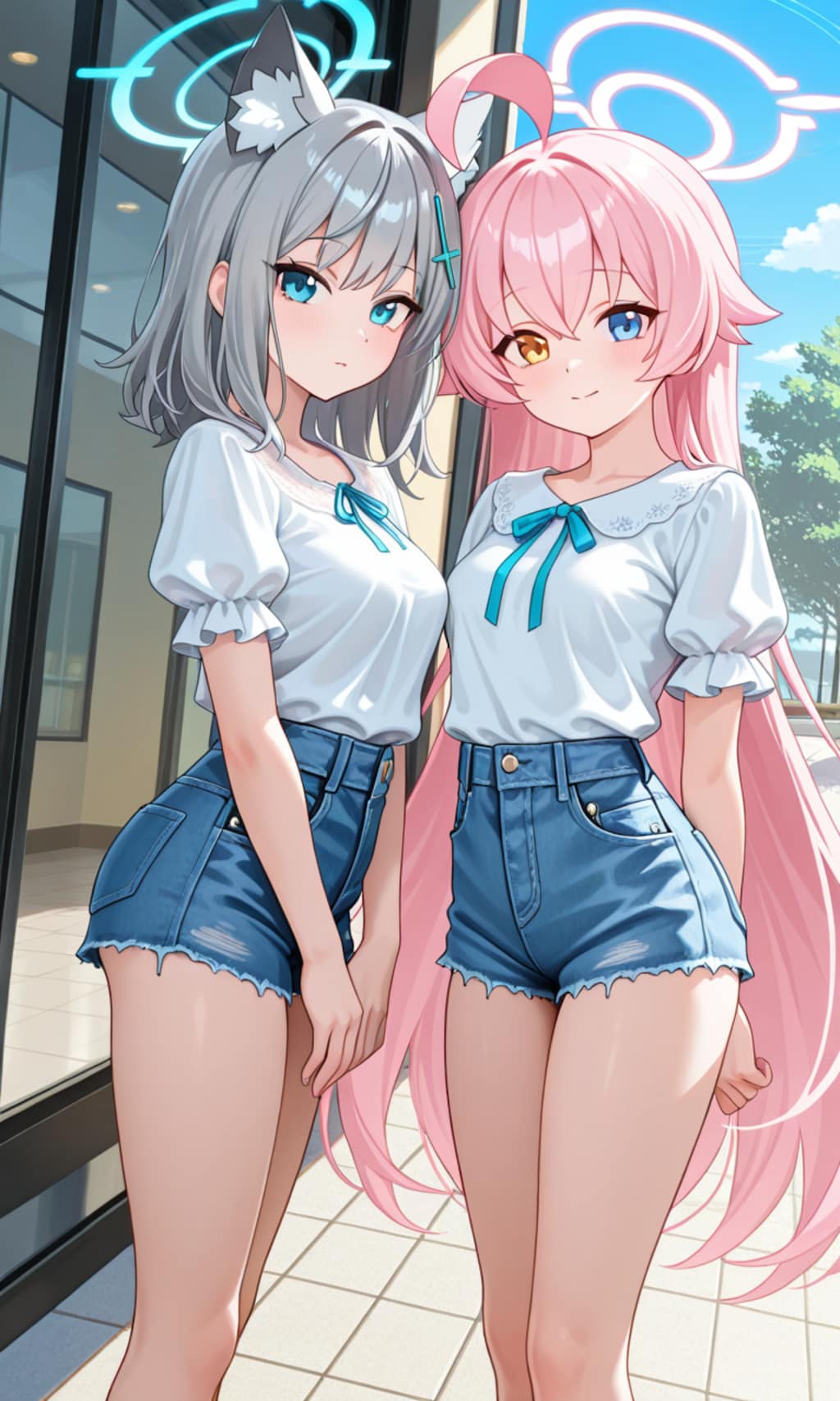 ホシノとシロコ　夏私服1
