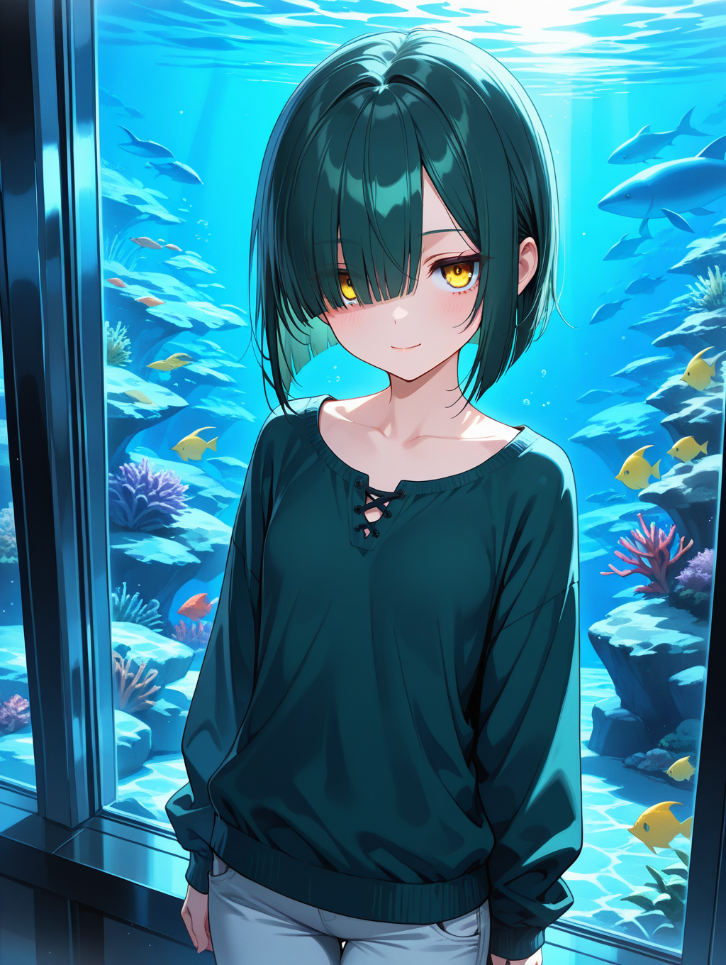 科学部の先輩と水族館デート