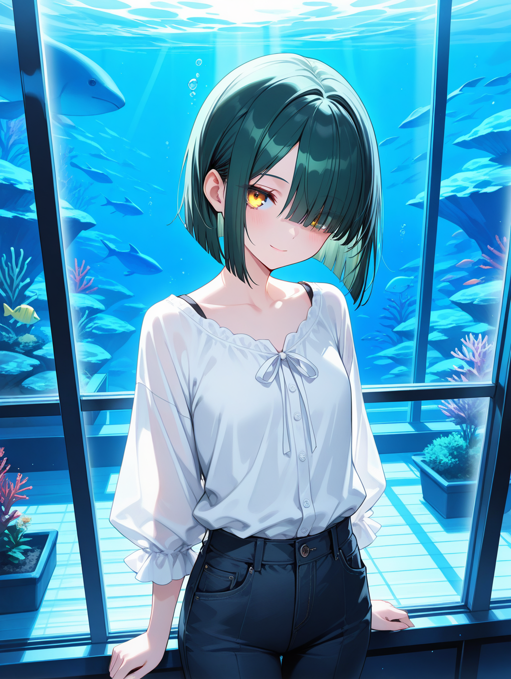 科学部の先輩と水族館デート