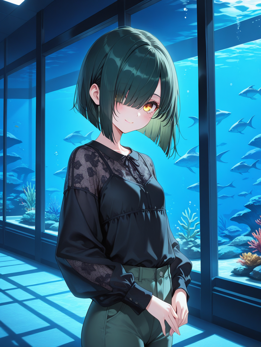 科学部の先輩と水族館デート