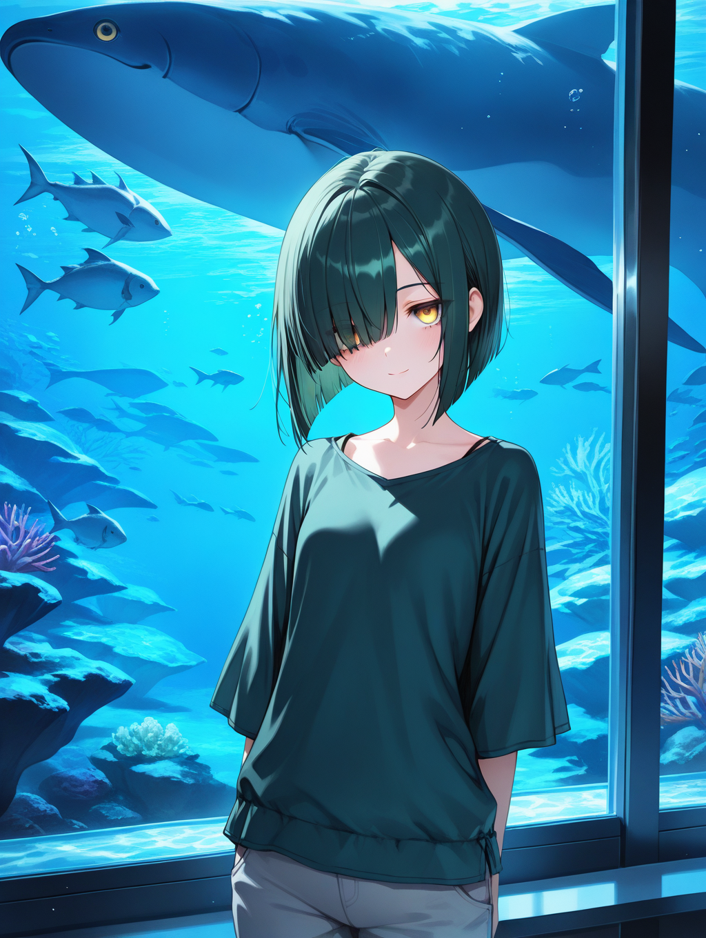 科学部の先輩と水族館デート