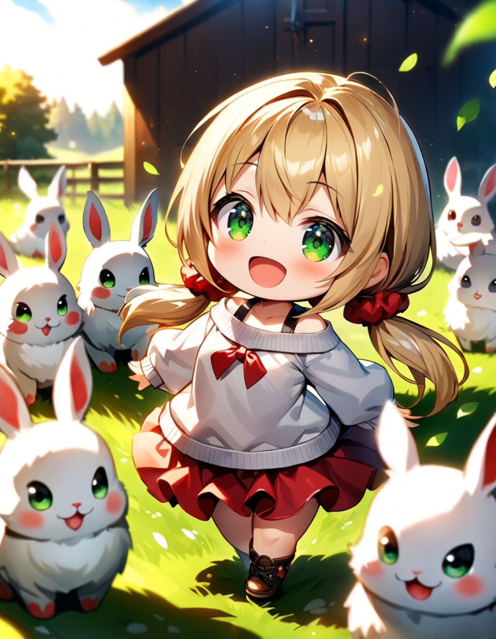 めにーウサと茉莉花ちゃん♪