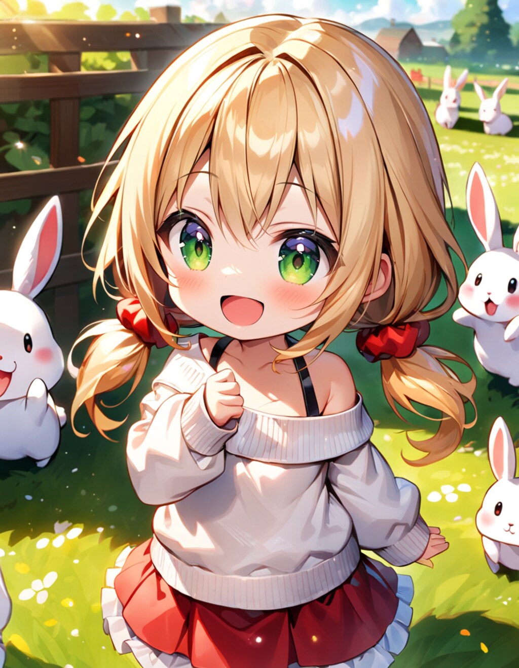 めにーウサと茉莉花ちゃん♪