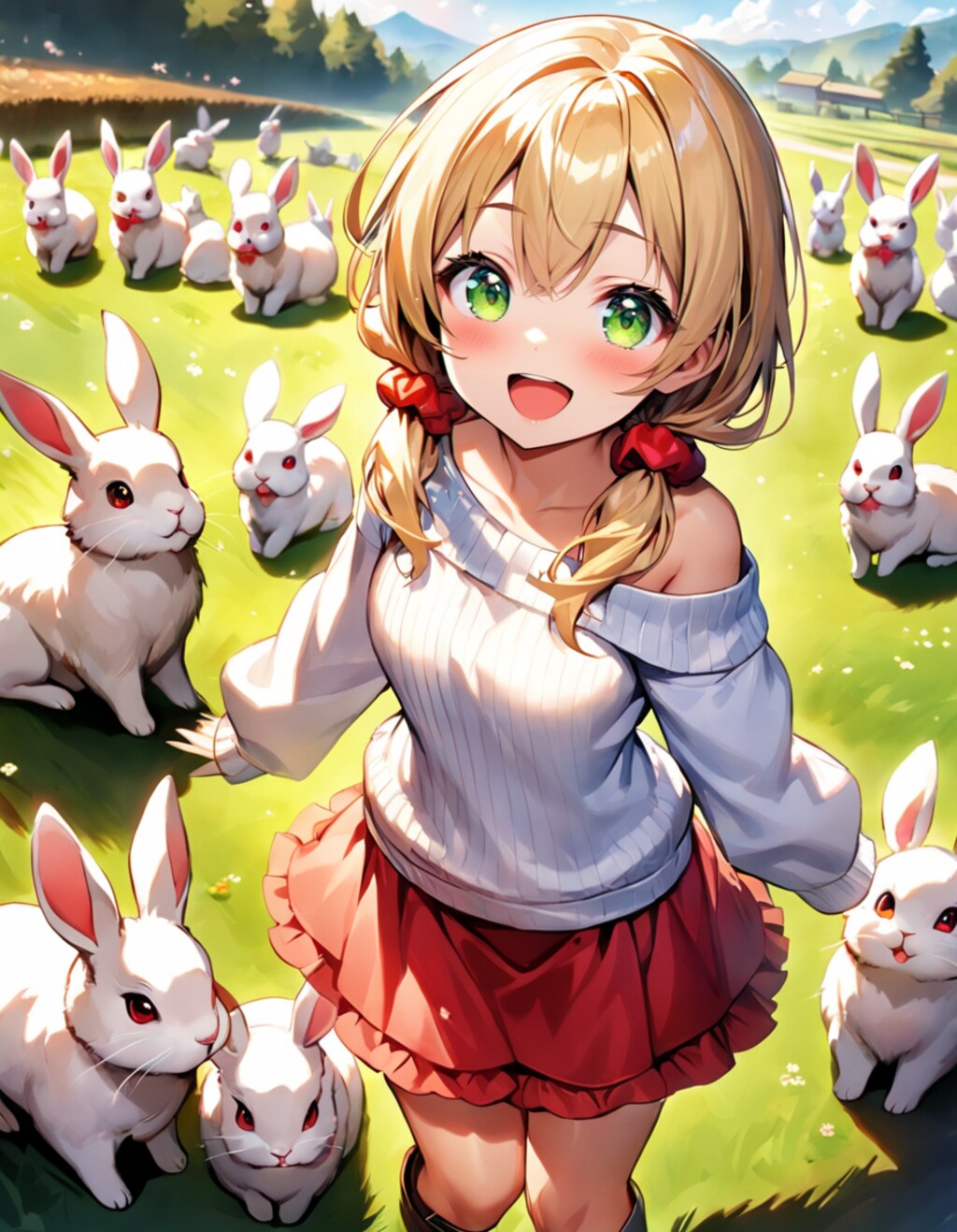 めにーウサと茉莉花ちゃん♪