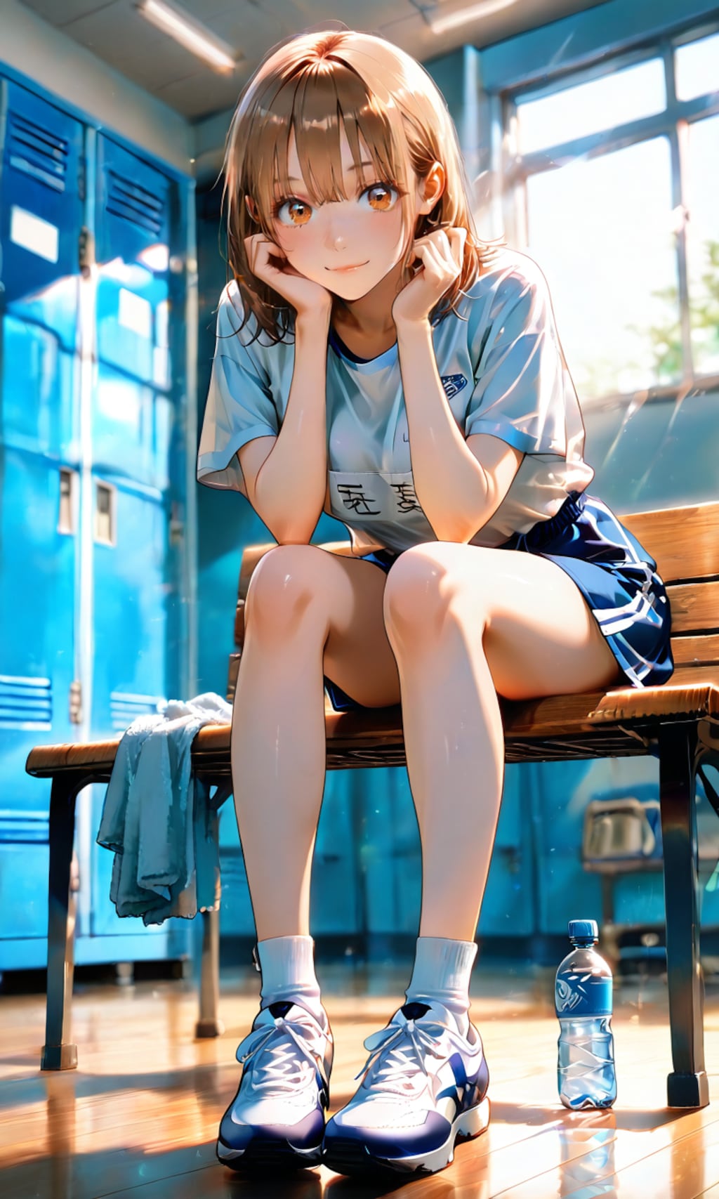 汗ばむ部活終わり、更衣室でふっとほどけた無防備な千夏先輩の笑顔