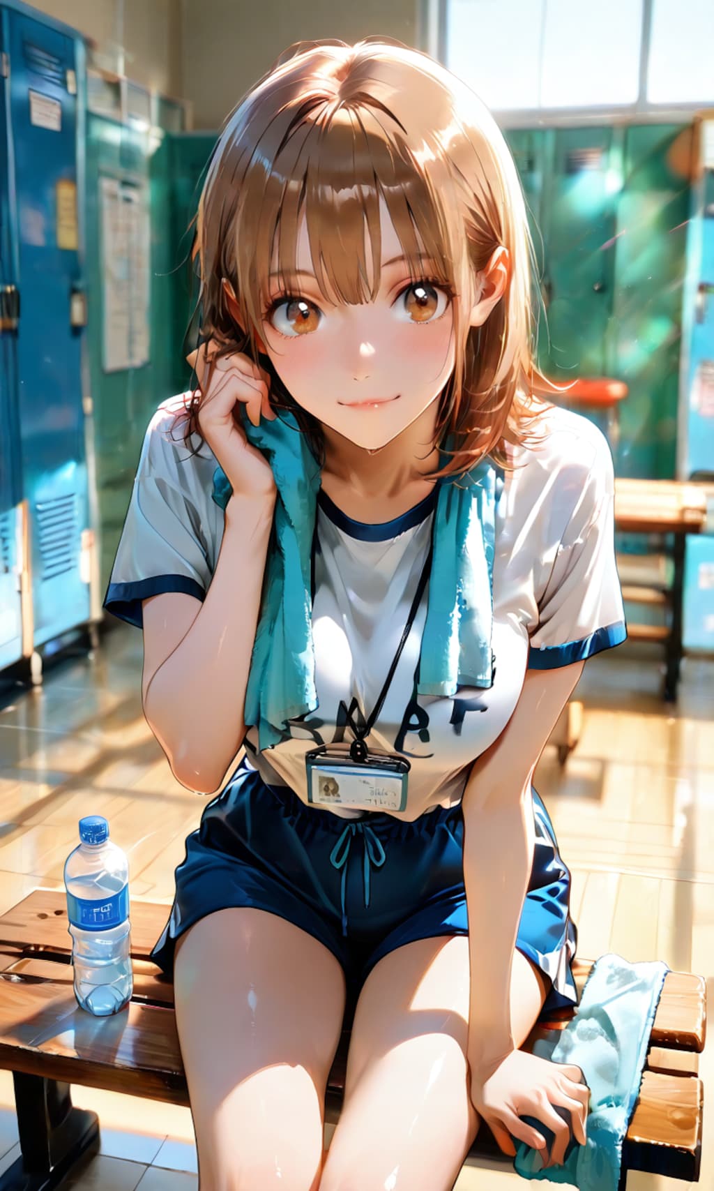 汗ばむ部活終わり、更衣室でふっとほどけた無防備な千夏先輩の笑顔