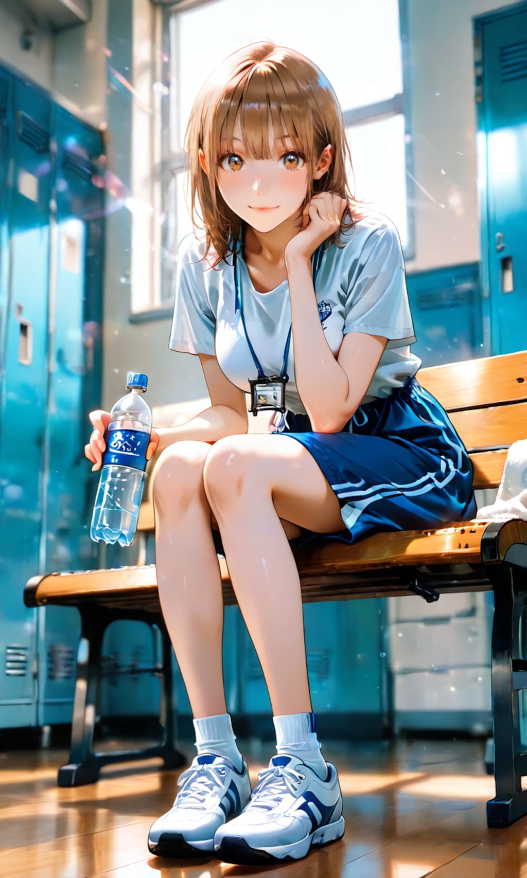 汗ばむ部活終わり、更衣室でふっとほどけた無防備な千夏先輩の笑顔