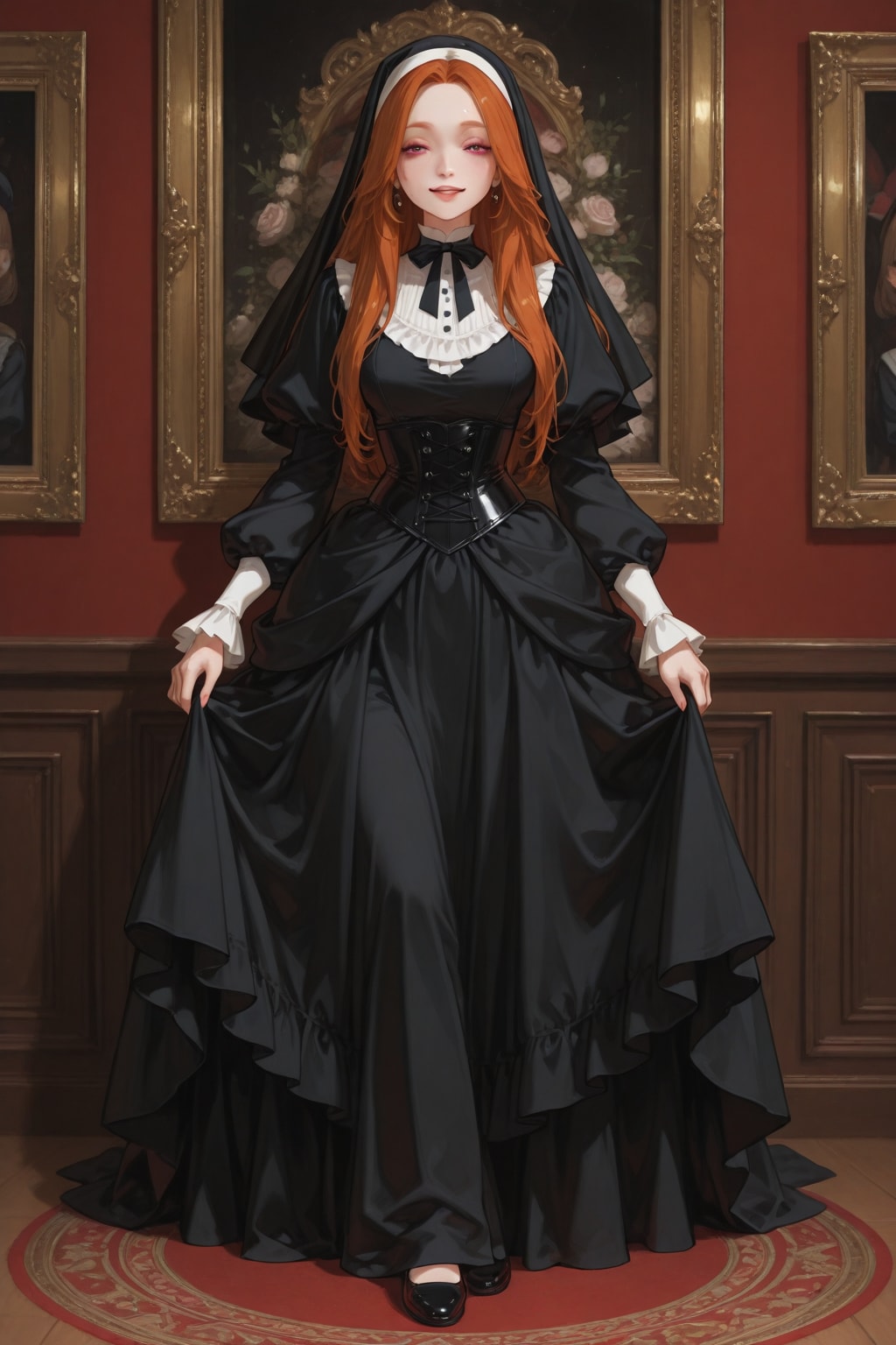 「おきゃんな女子生徒」全身写真