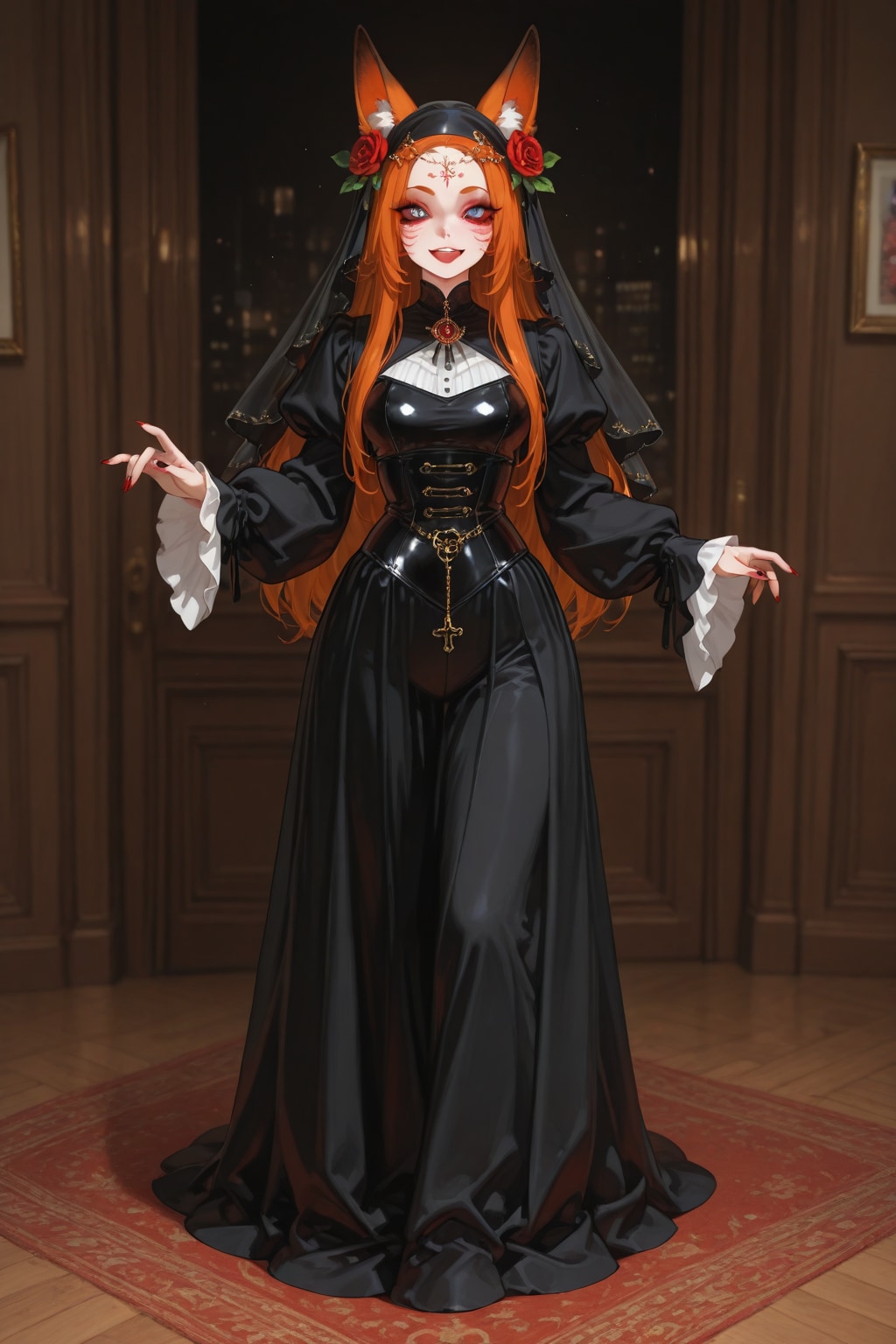 「おきゃんな女子生徒」全身写真