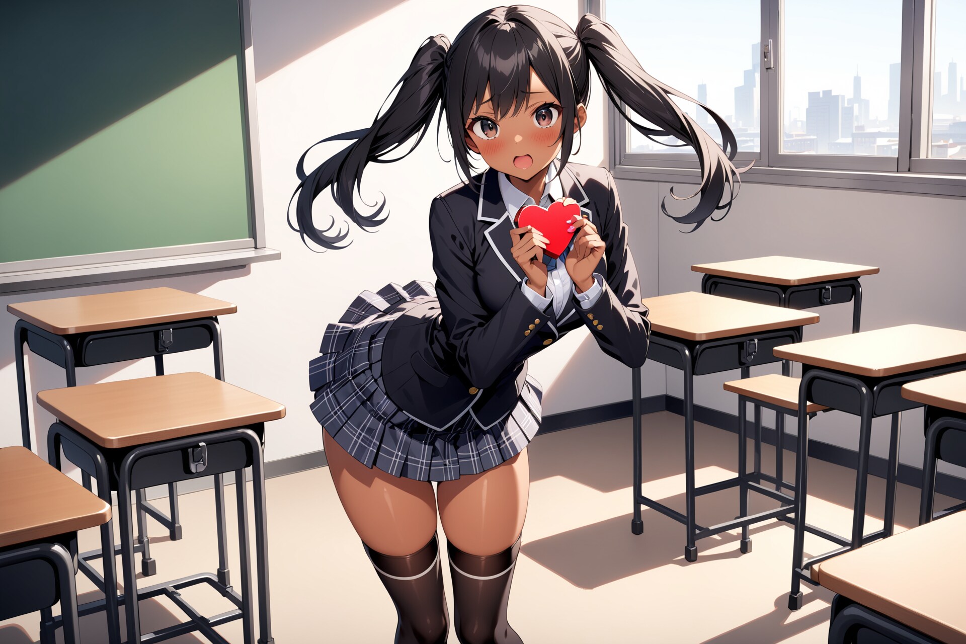 ツインテちゃんからのチョコ | の人気AIイラスト・グラビア