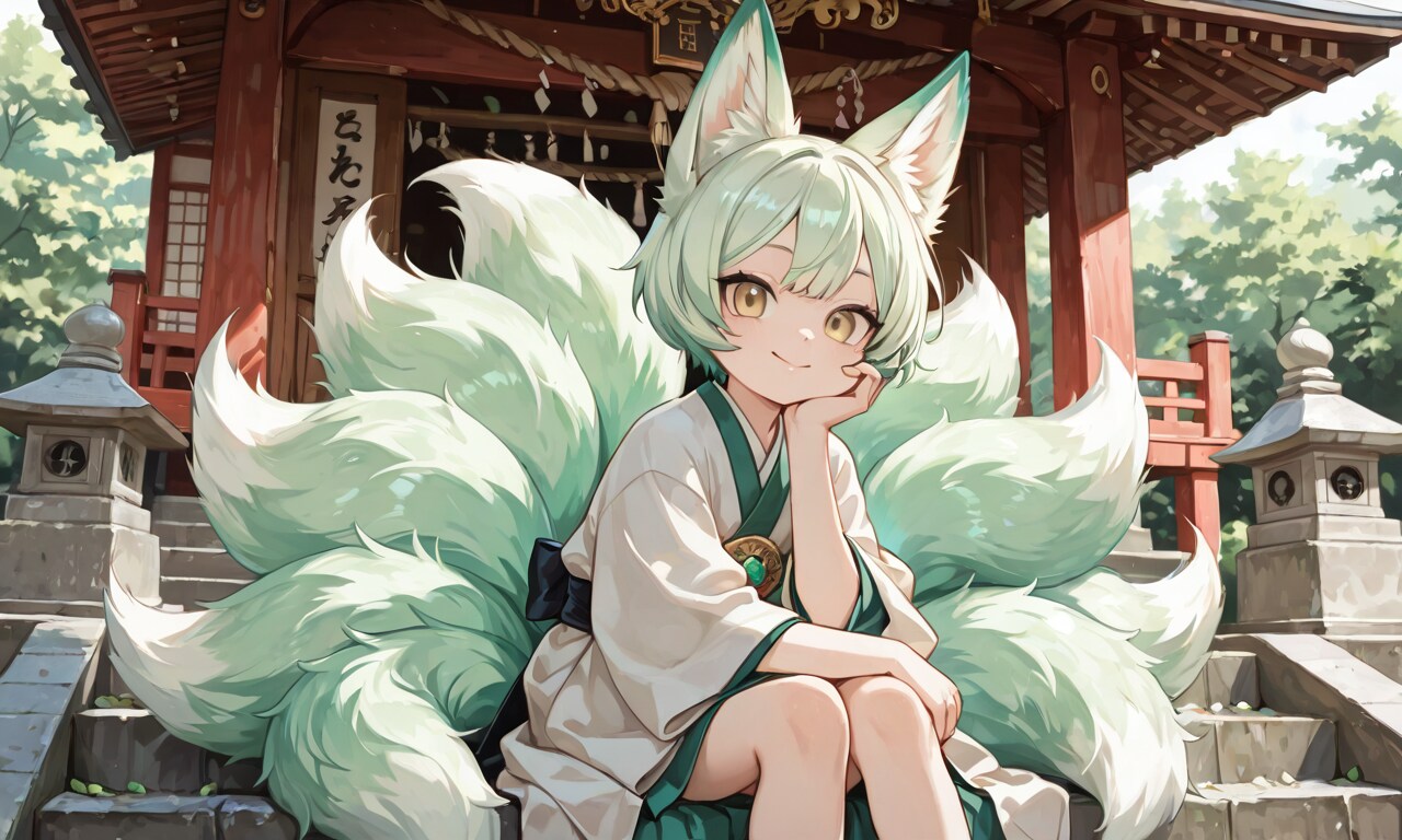 お稲荷様（エメラルド）
