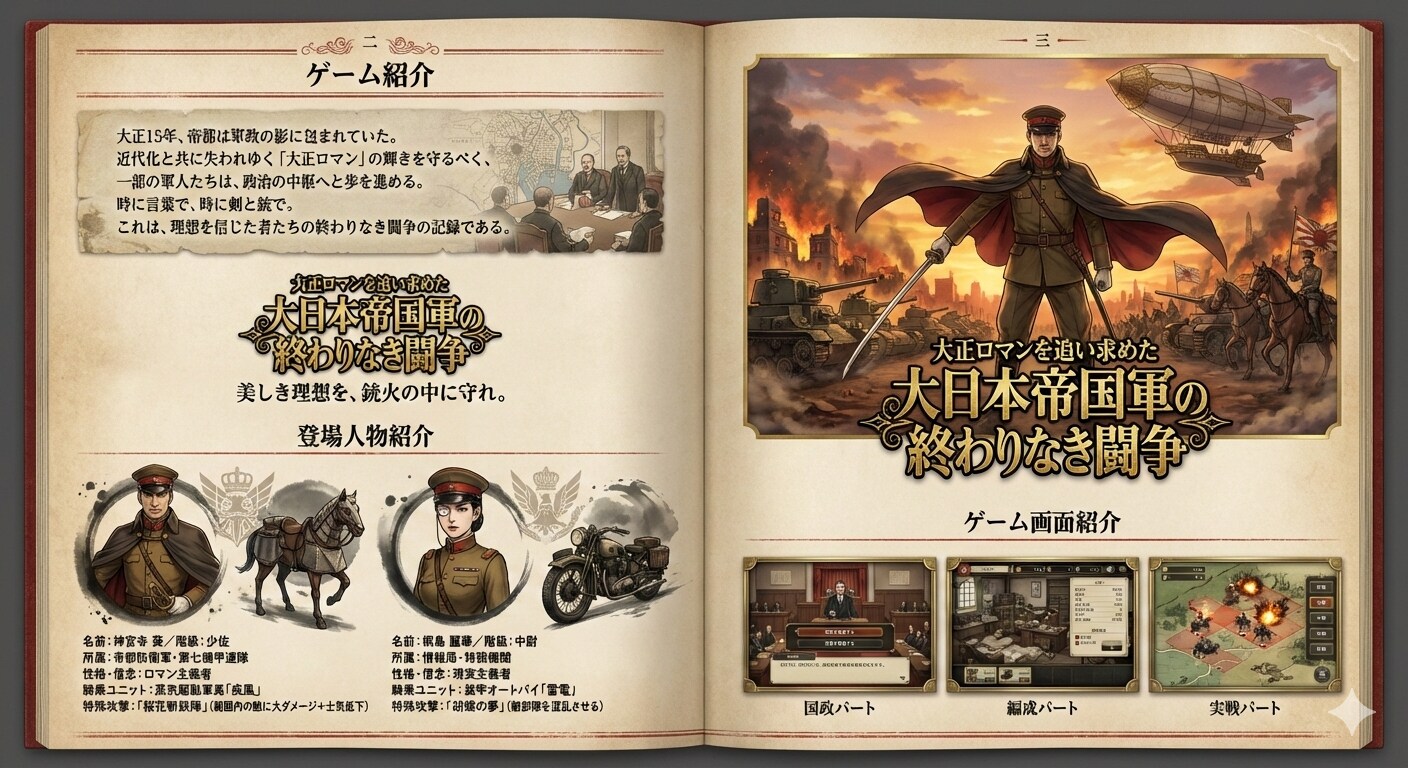 SRPG攻略本「大正ロマンを追い求めた大日本帝国軍の終わりなき闘争」