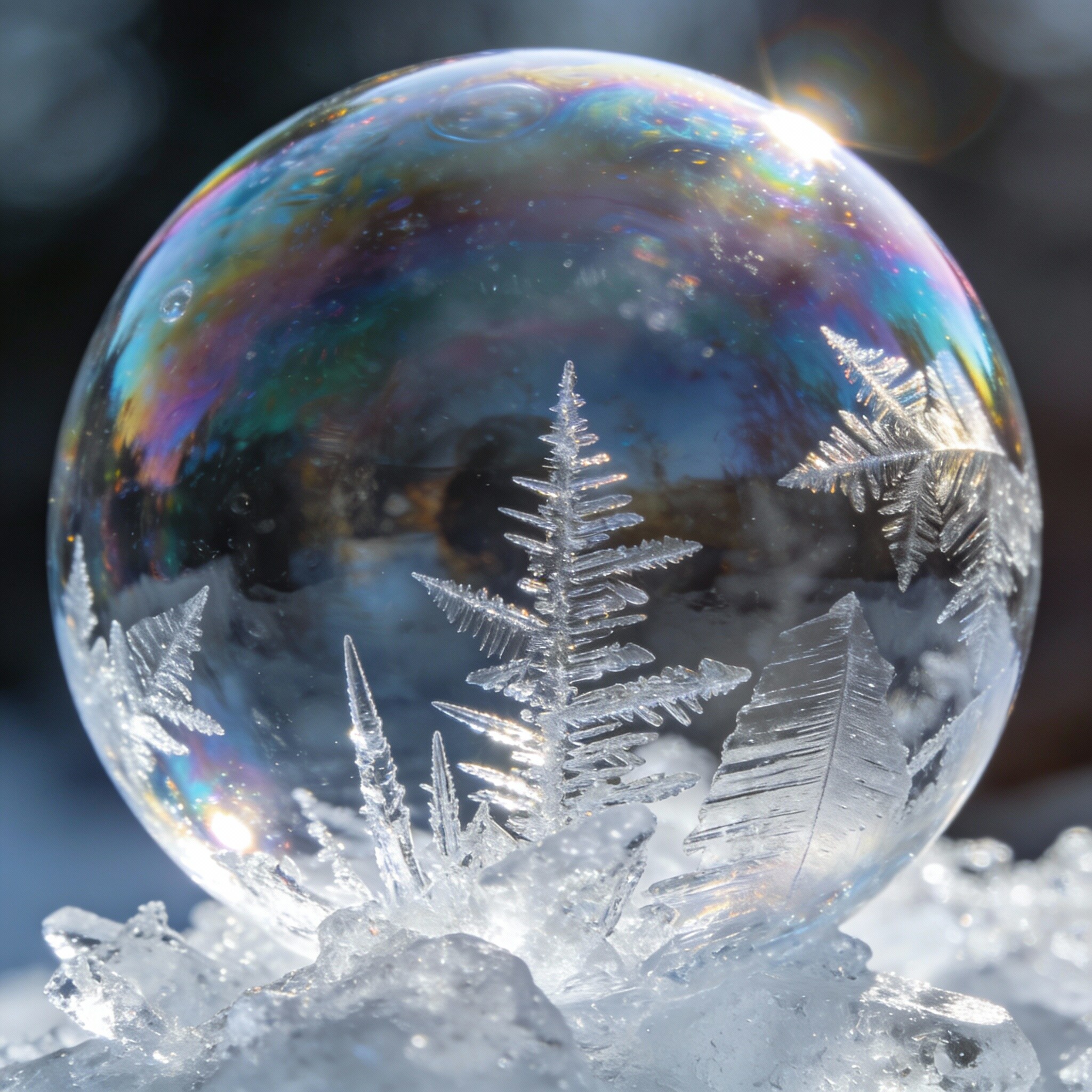 凍るシャボン玉 | の人気AIイラスト・グラビア