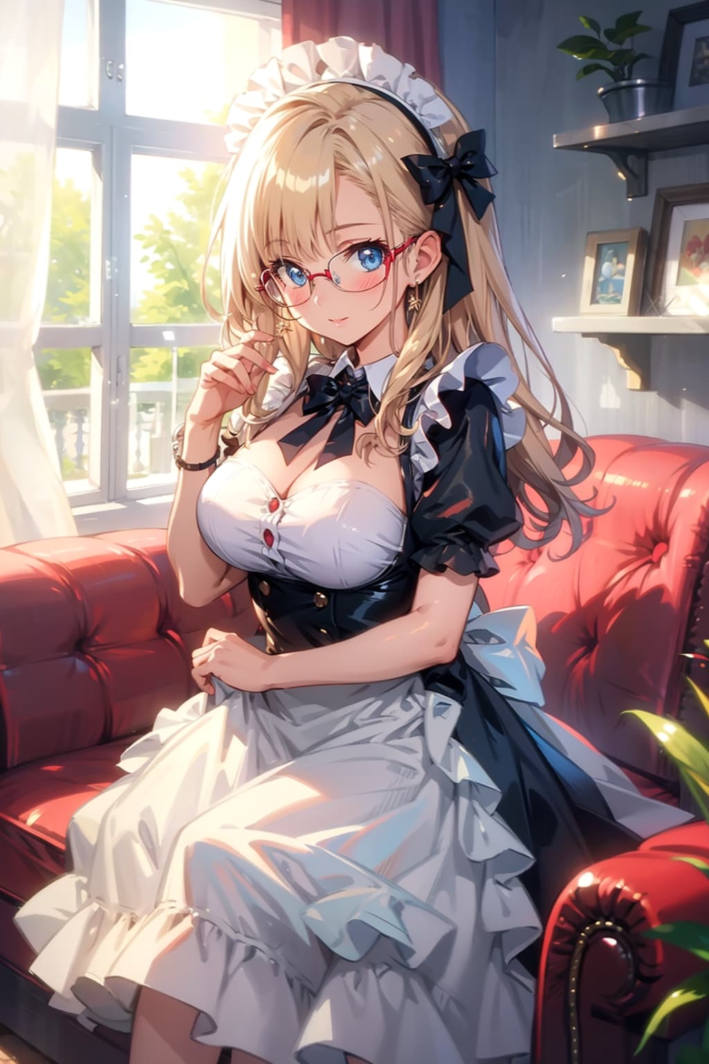 メガネ美少女メイド | の人気AIイラスト・グラビア