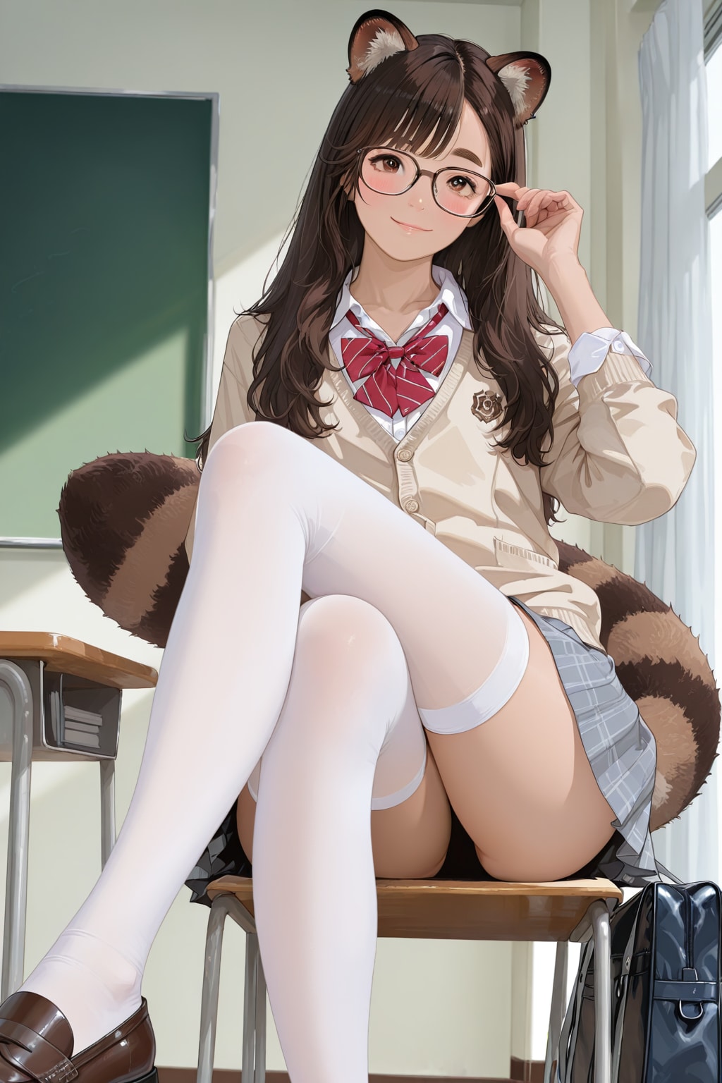 見えそうで見えてる細ダヌキ