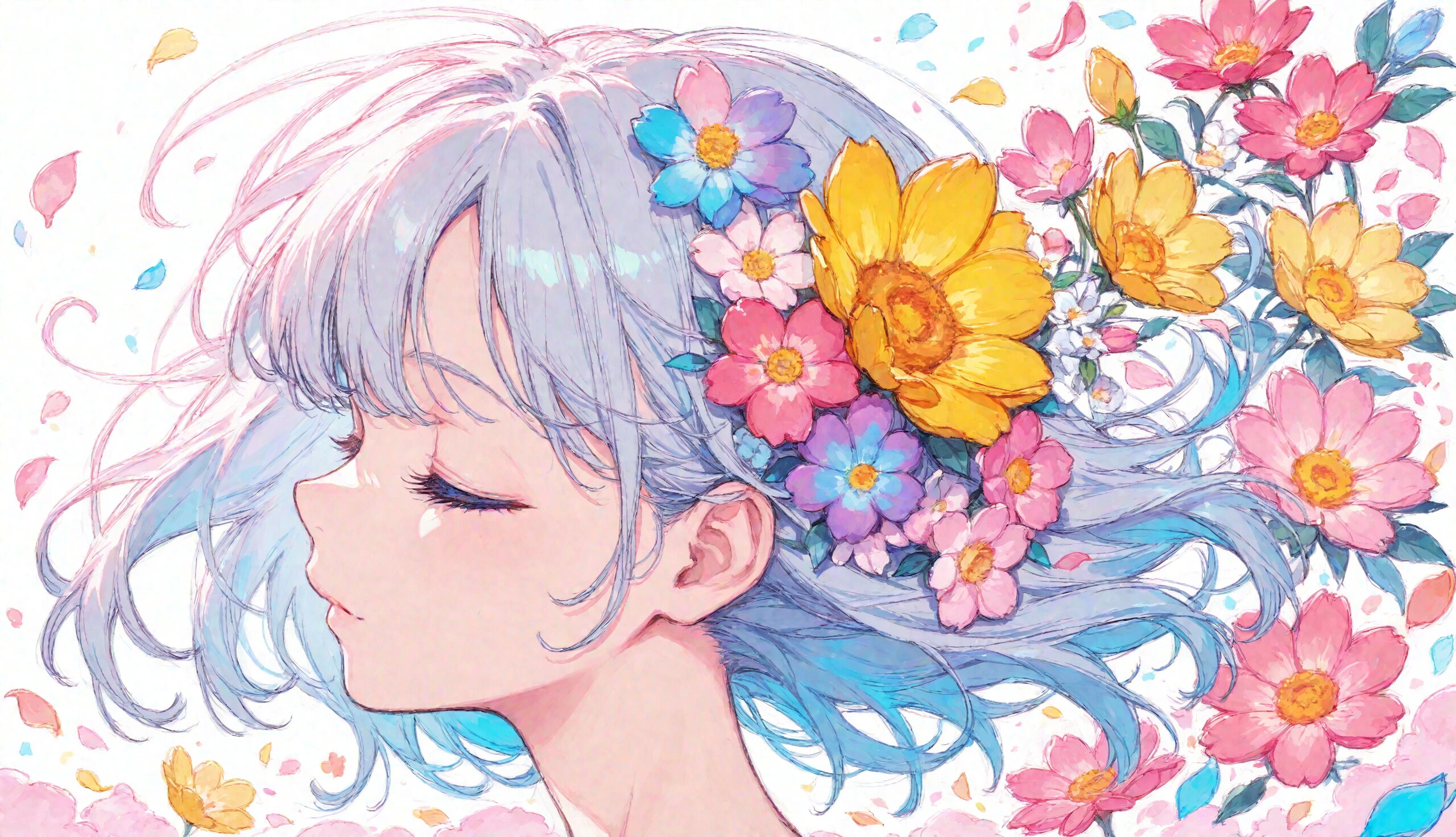看板娘　flowers | の人気AIイラスト・グラビア