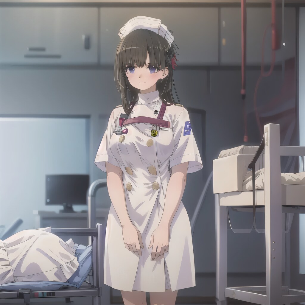黒髪ロングで白衣の少女１４
