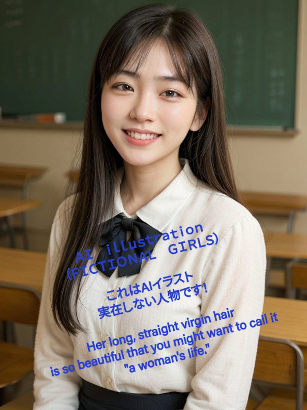 ストレートロングヘア美少女