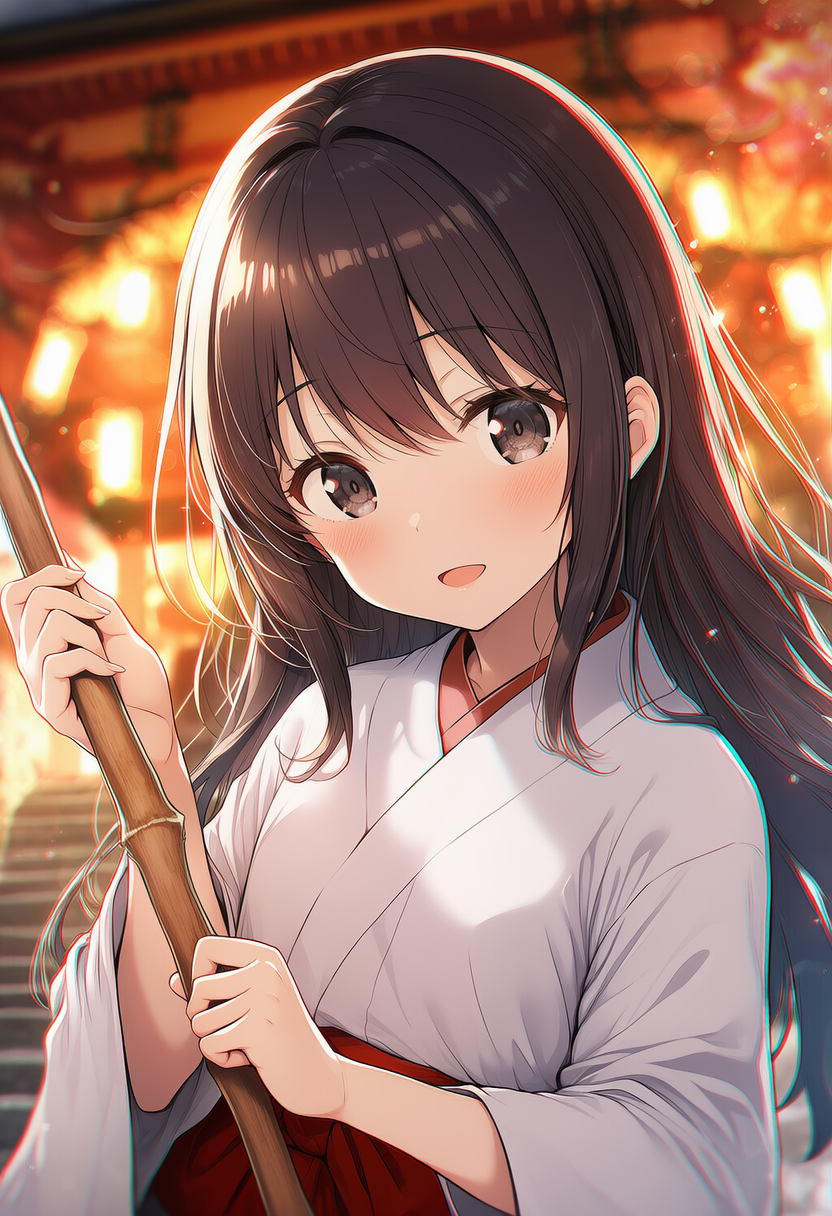 巫女の女子高生
